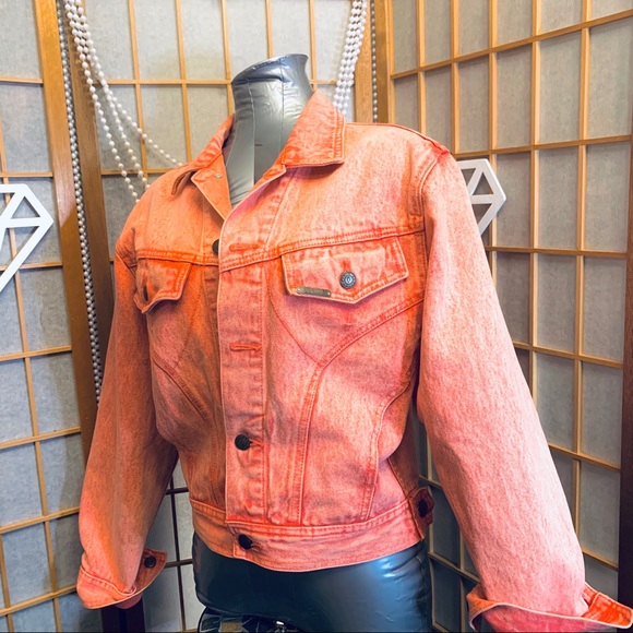 LL Dun Jackets & Blazers - LL DUN ORANGE JEAN JACKET